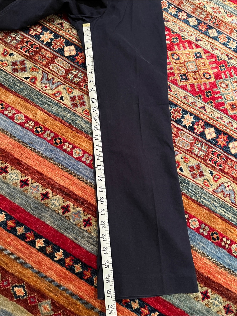 Vtg Talbots Navy Chino Stretch Pants Straight Leg Cotton Blend Size 4 Petite - Picture 10 of 11